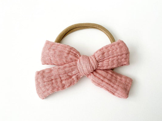 Pink Knot Bow Headband