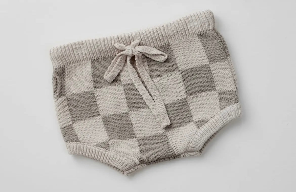 Checkered Knit Bloomers