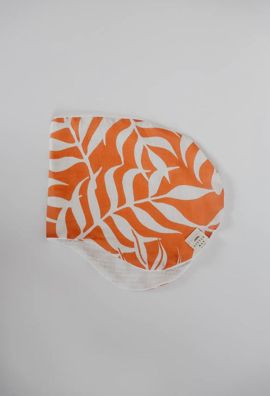 Coral Palm Burp Cloth