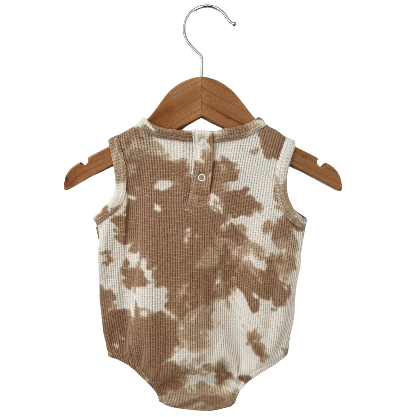 Almond Tie Dye Waffle Romper