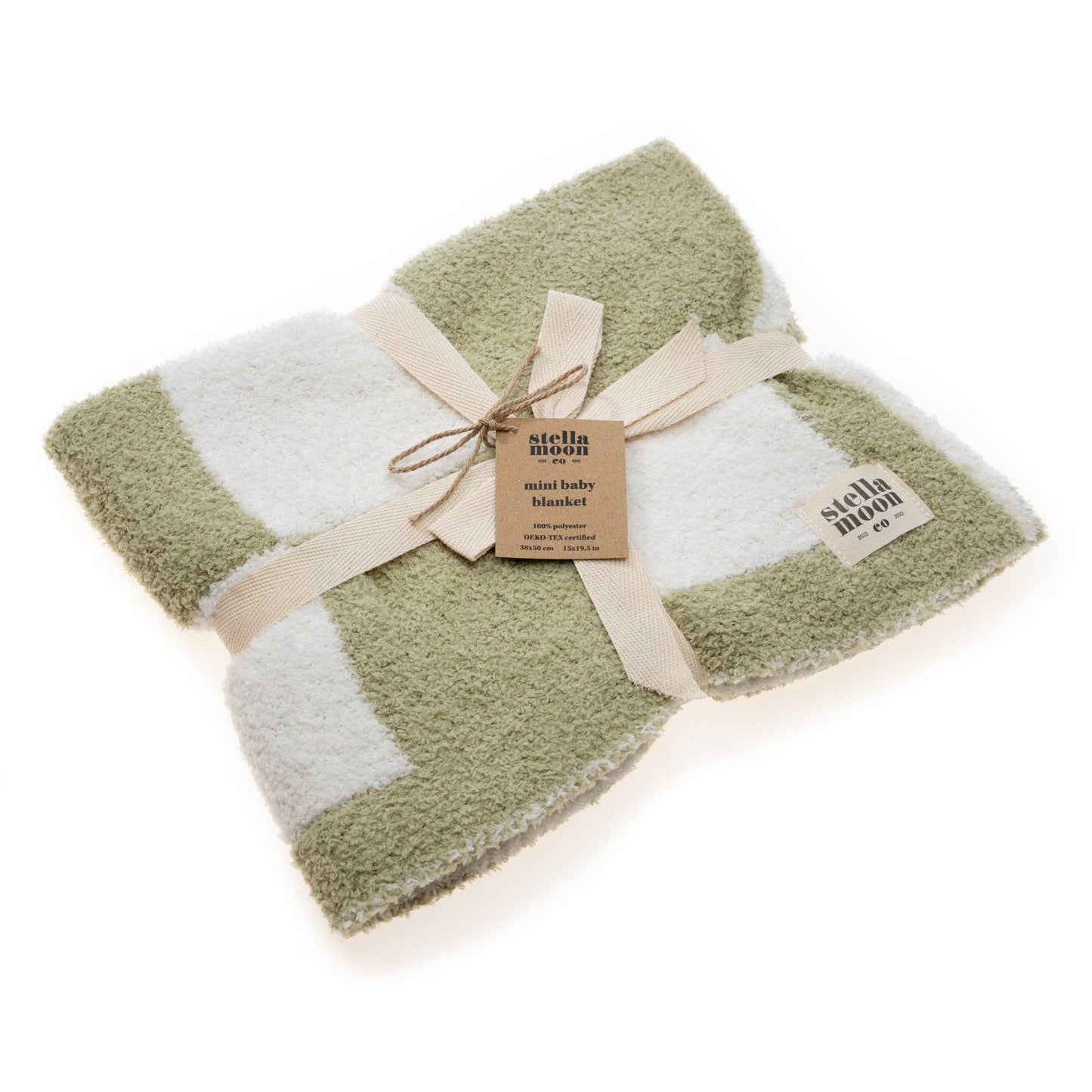 Matcha Luxe Checkered Mini Blanket